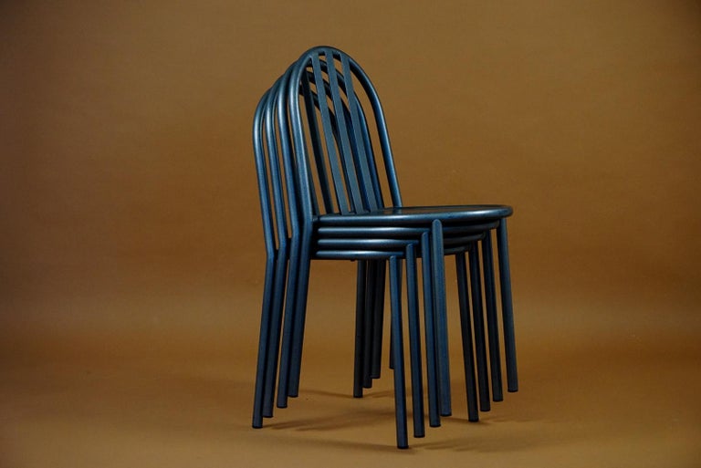Robert Mallet Stevens 222 Chairs Set of 4 For Sale 8