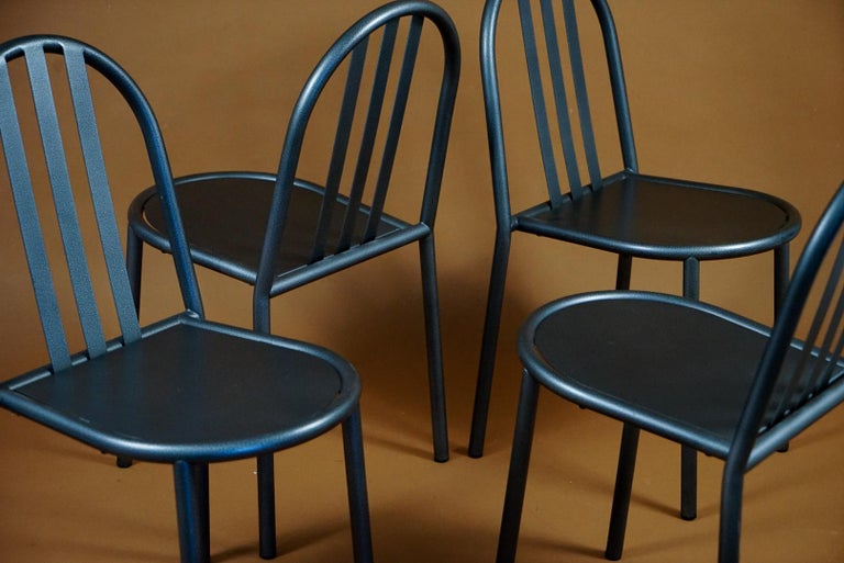 Hand-Crafted Robert Mallet Stevens 222 Chairs Set of 4 For Sale