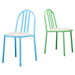 Chaises de salle à manger Robert Mallet-Stevens modèle 222 en métal coloré