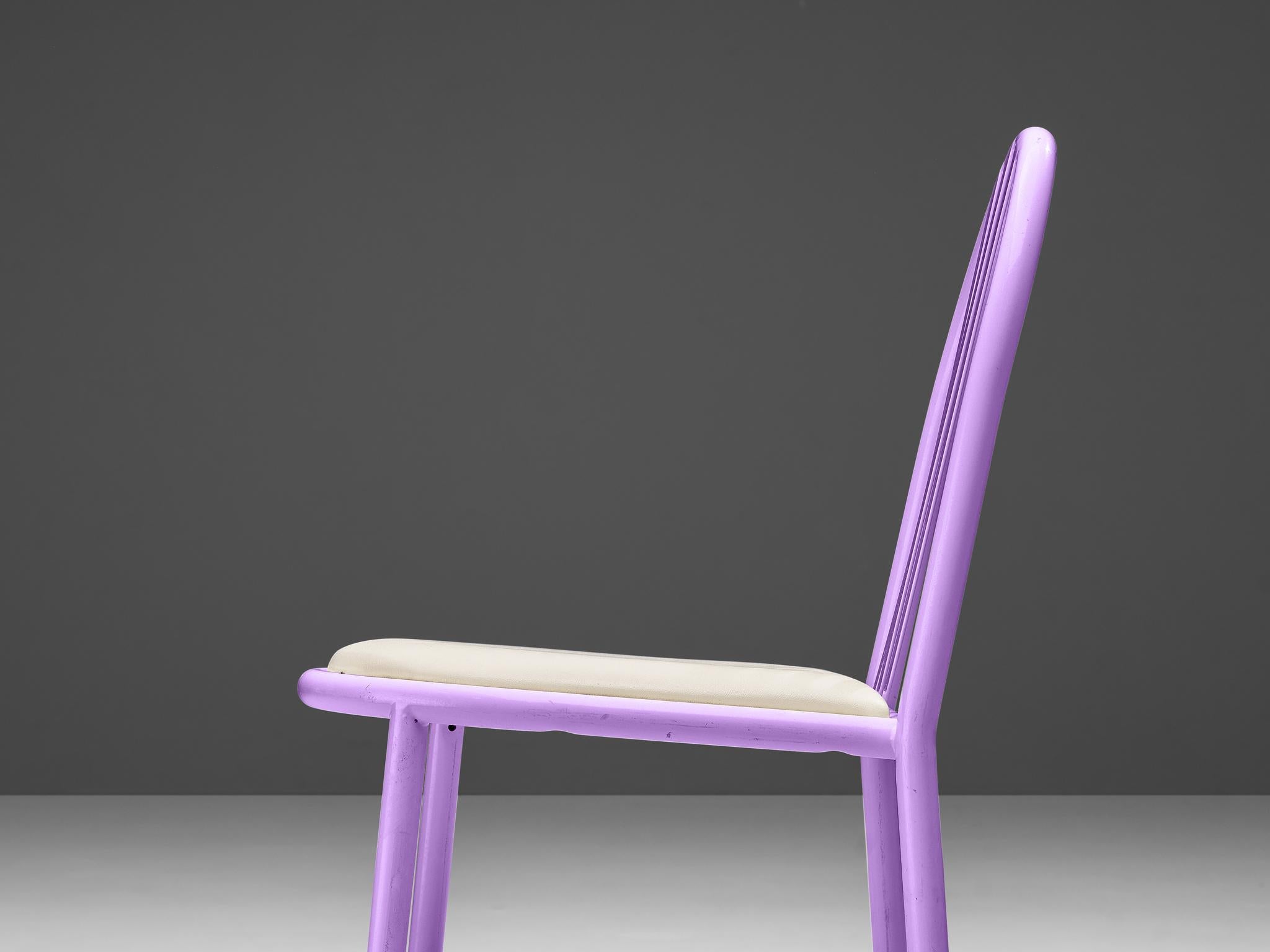 Robert Mallet-Stevens Dining Chairs Model 222 in Colourful Metal 4