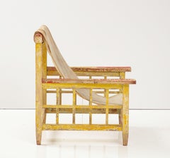 Robert Mallet Stevens, Hammock Chair, France, 1925, Original Canvas & Paint