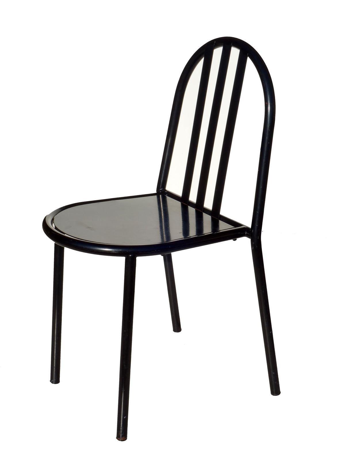Bauhaus Robert Mallet Stevens No 222 Black Stackable Chair, Set of 6