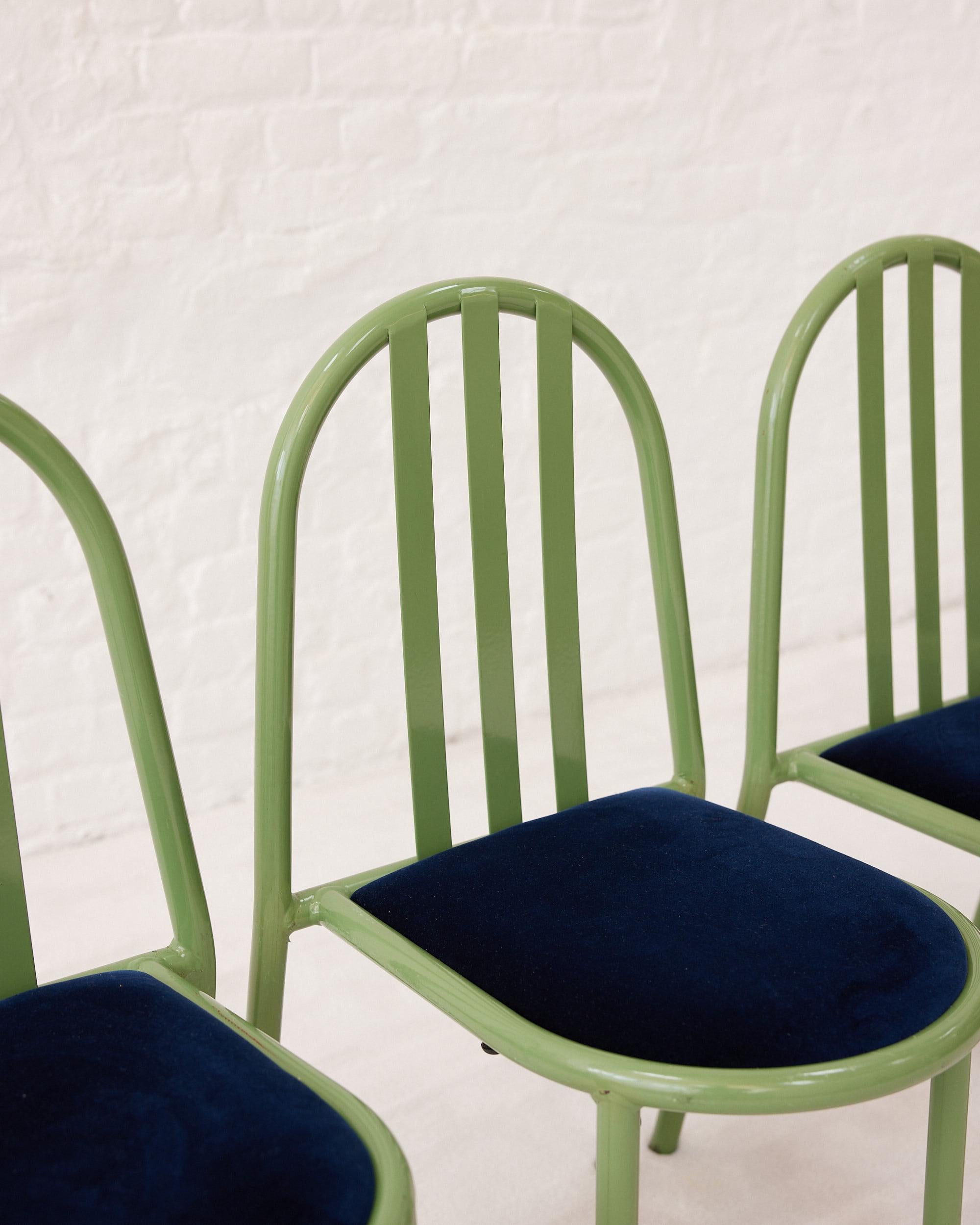 Art Deco Robert Mallet Stevens Set of 4 Mod.222 Chairs For Sale