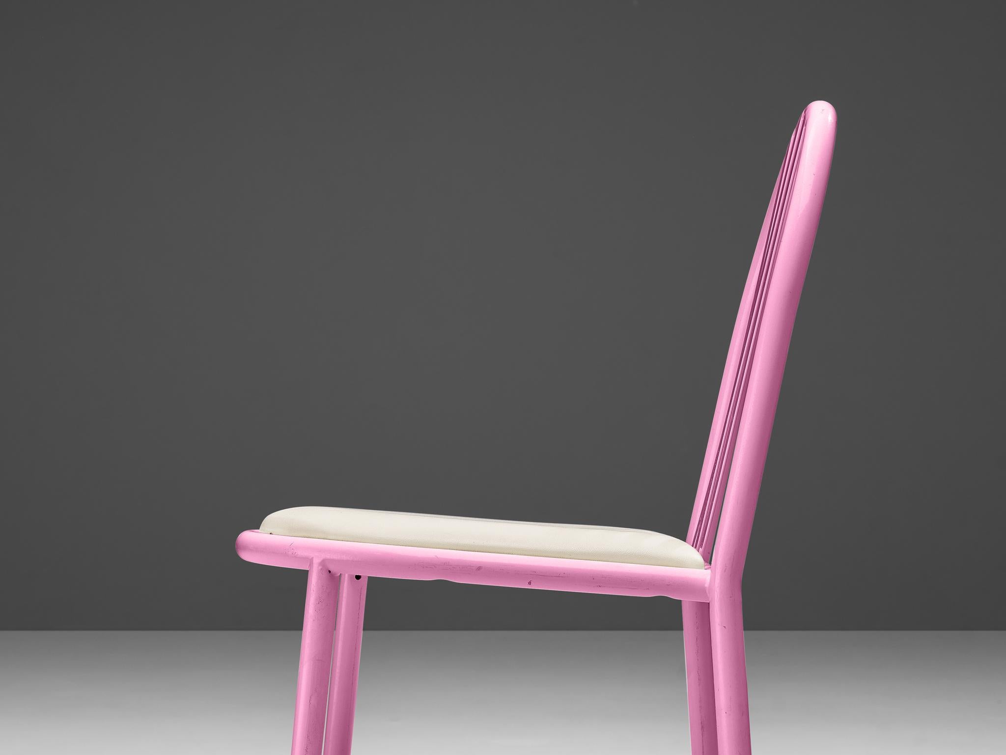 Robert Mallet-Stevens Ensemble de six chaises de salle à manger en métal coloré  en vente 5