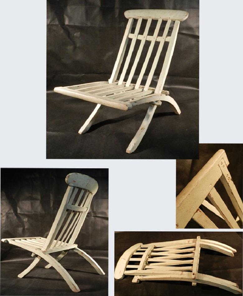 Art déco Petite chaise pliante de Robert Mallet Stevens, période Art Déco en vente