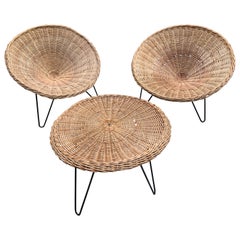 Robert Mango, Rattan Lounge, 1955
