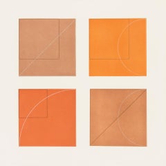 A set of four prints from FIVE AQUATINTS, 1975 by Robert Mangold, signed