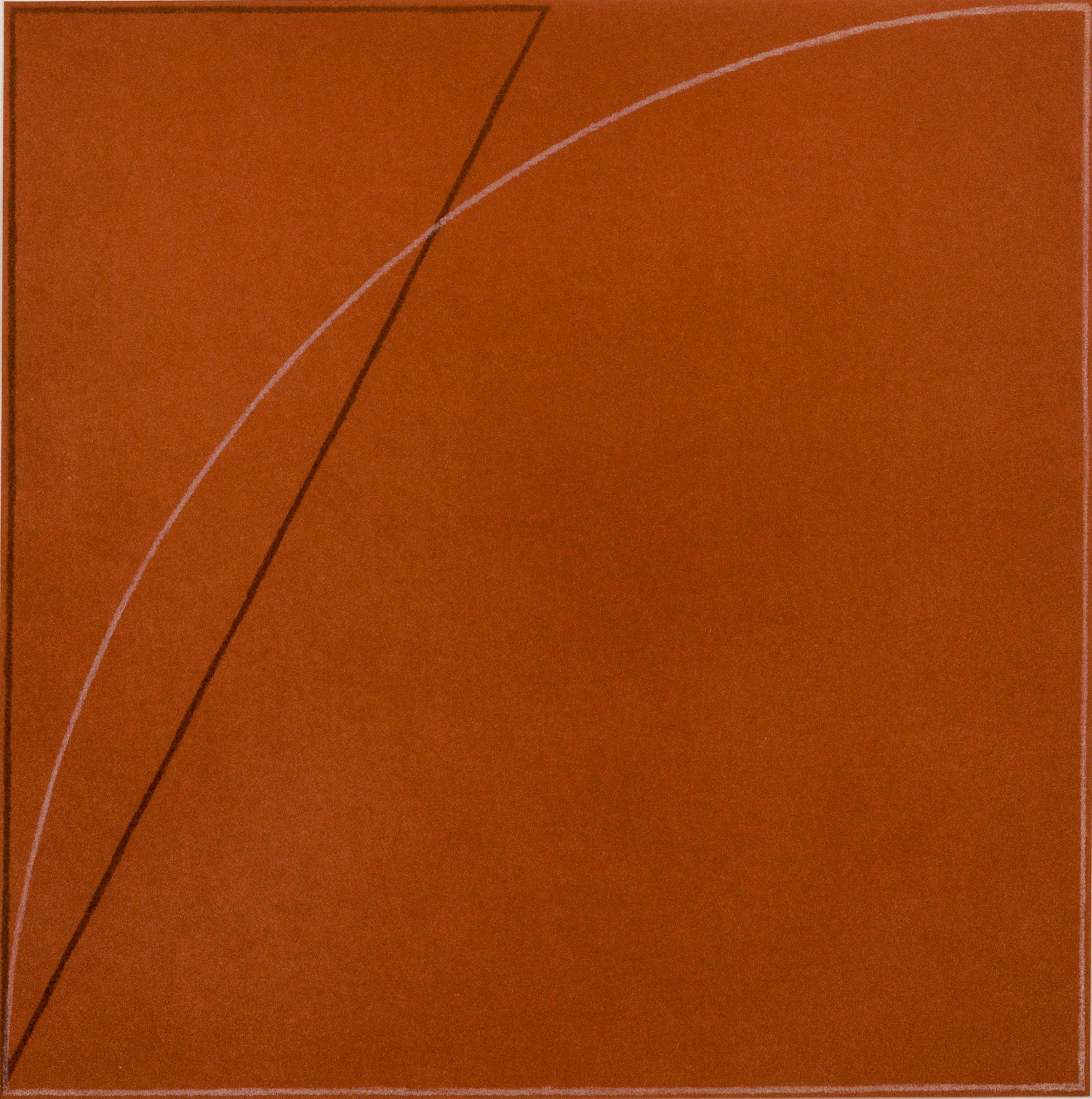 Five Aquatints - Brown Abstract Print by Robert Mangold