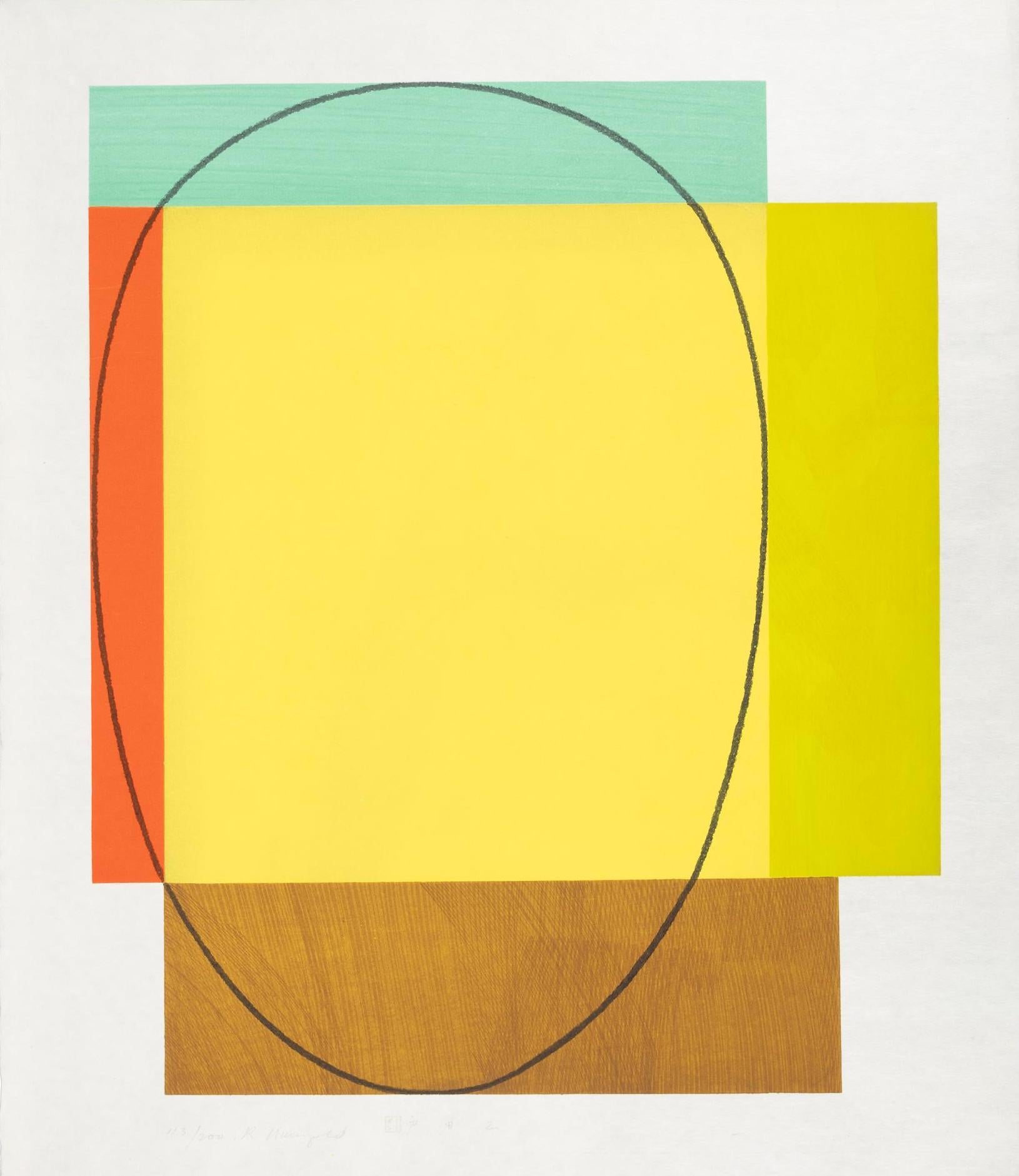 Abstract Print Robert Mangold - Cadre cinq couleurs