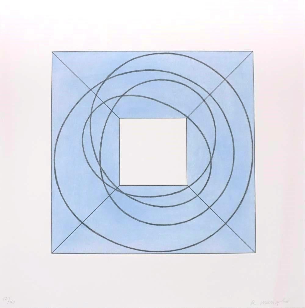 Robert Mangold Abstract Print - Framed Square with Open Center (A)