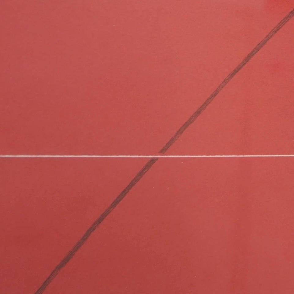 Große abstrakte Aquatinta-Radierung in roter Farbe, Robert Mangold, MInimalist im Angebot 1