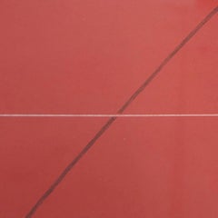 Large Aquatint Etching A Red Color MInimalist Abstract Etching Robert Mangold
