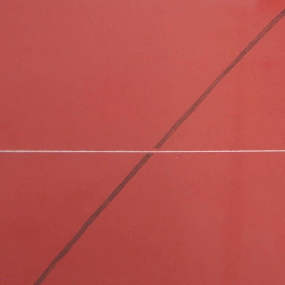 Large Aquatint Etching A Red Color MInimalist Abstract Etching Robert Mangold For Sale 1