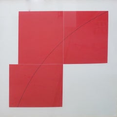 Large Aquatint Etching A Red Color MInimalist Abstract Etching Robert Mangold