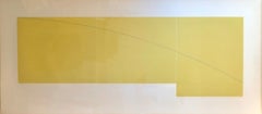 Large Aquatint Etching C Yellow Color MInimalist Abstract Etching Robert Mangold