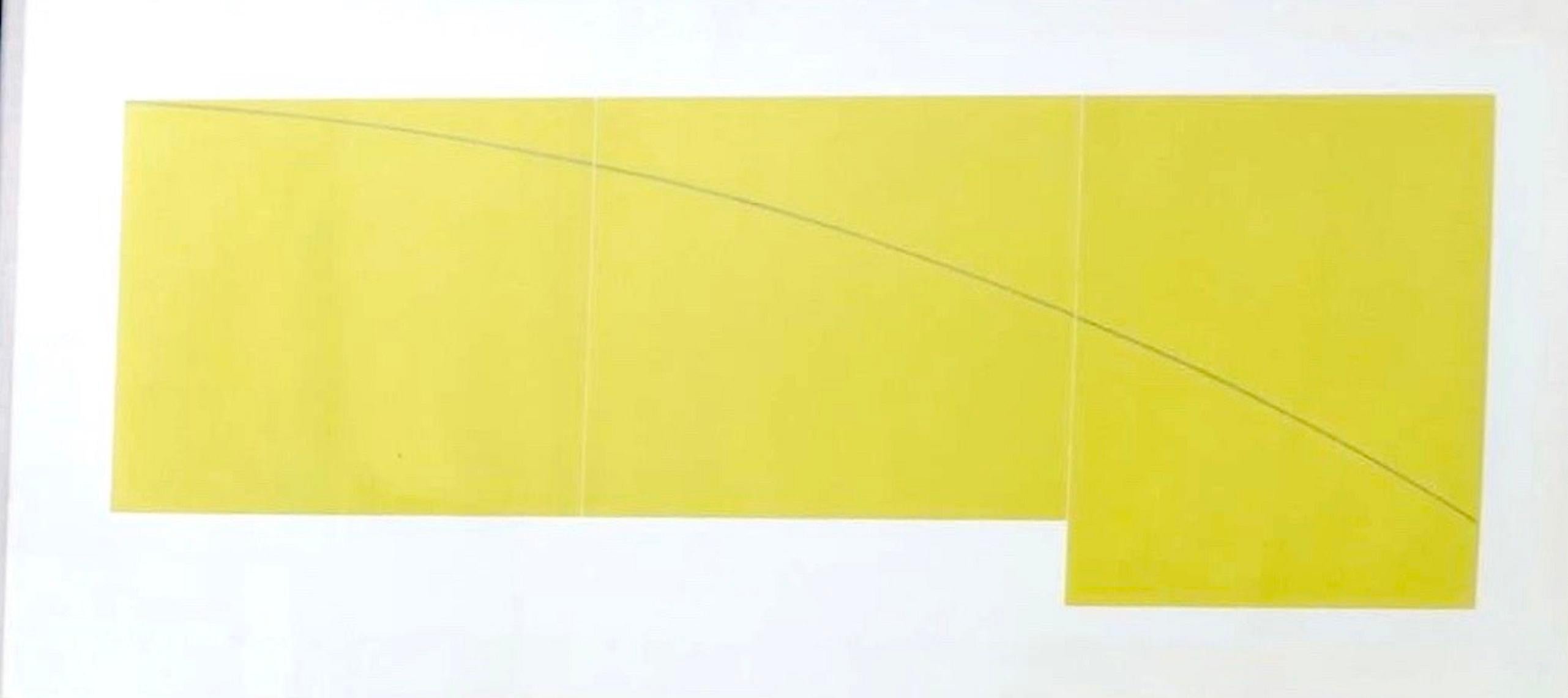 C Yellow, from Three Aquatints, 1979
Aquatint on six copper plates printed on Rives BFK paper
Paper Size: 25 7/8 x 58 7/8 inches (65.7 x 149.5 cm); Image Size: 17 7/8 x 50 7/8 inches
Signed and titled lower left front Edition of 50, 10 AP, 3