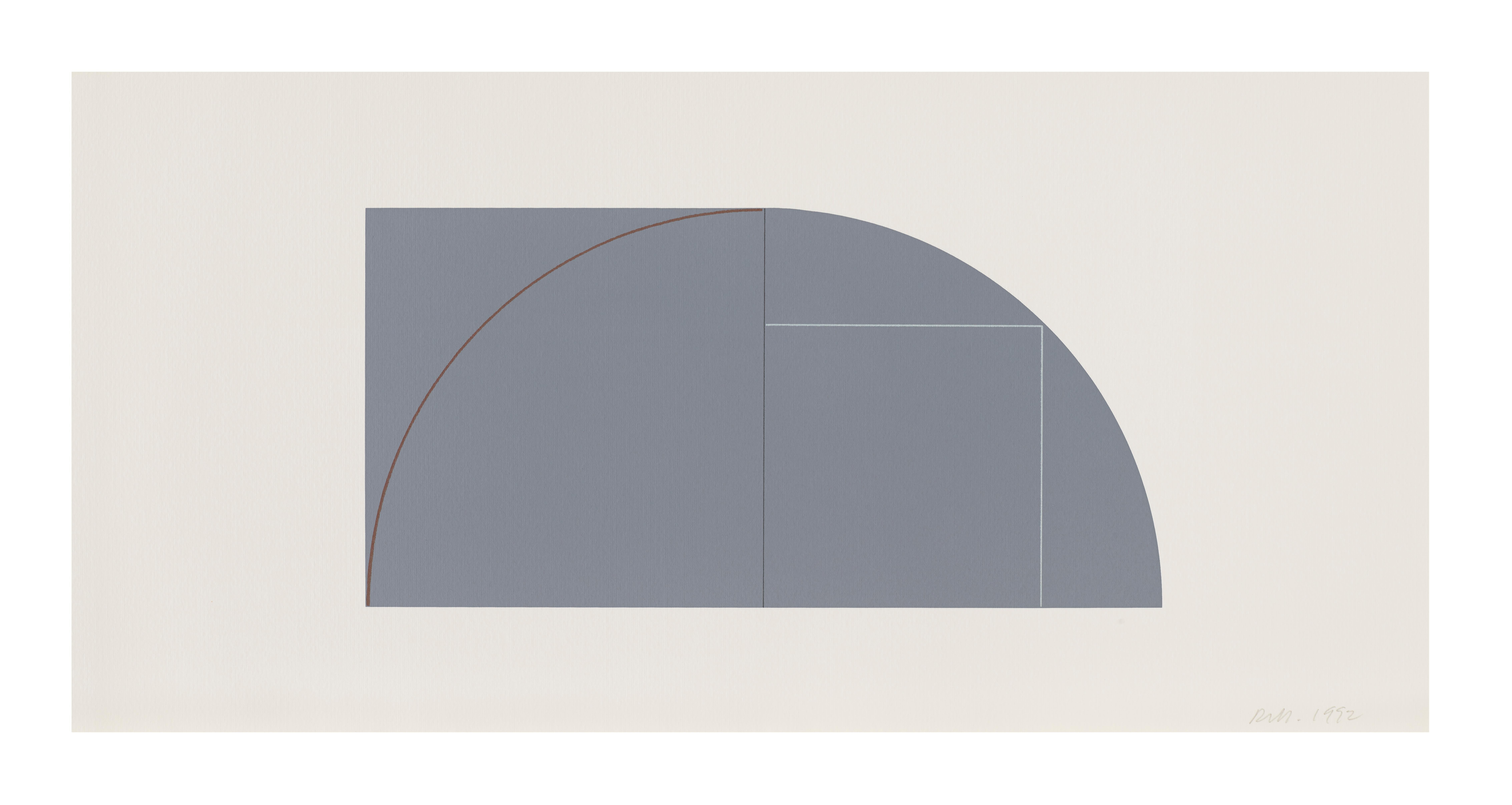 Dipinti su pannelli multipli 1973-1976, edizione C - Abstract Print Beige di Robert Mangold