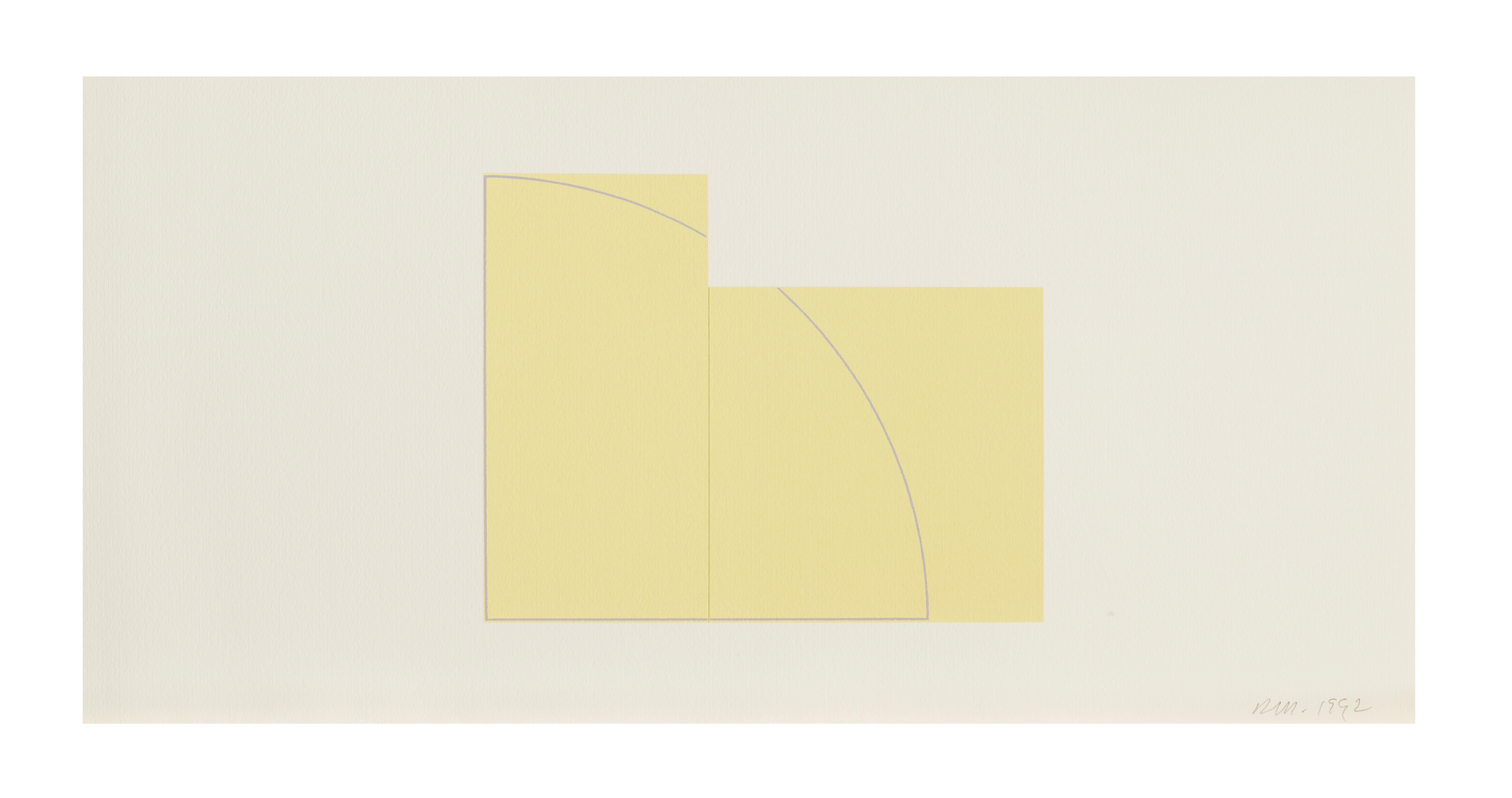 Robert Mangold
Dipinti su pannelli multipli 1973-1976, Edizione C, 1992
Suite di nove serigrafie su carta Fabriano
11 3/4 x 24 pollici  (2880,4 x 61 cm)
Edizione di 300