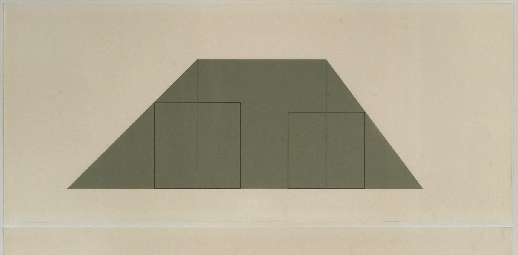 Multiple Panel Paintings - Beige Abstract Print by Robert Mangold