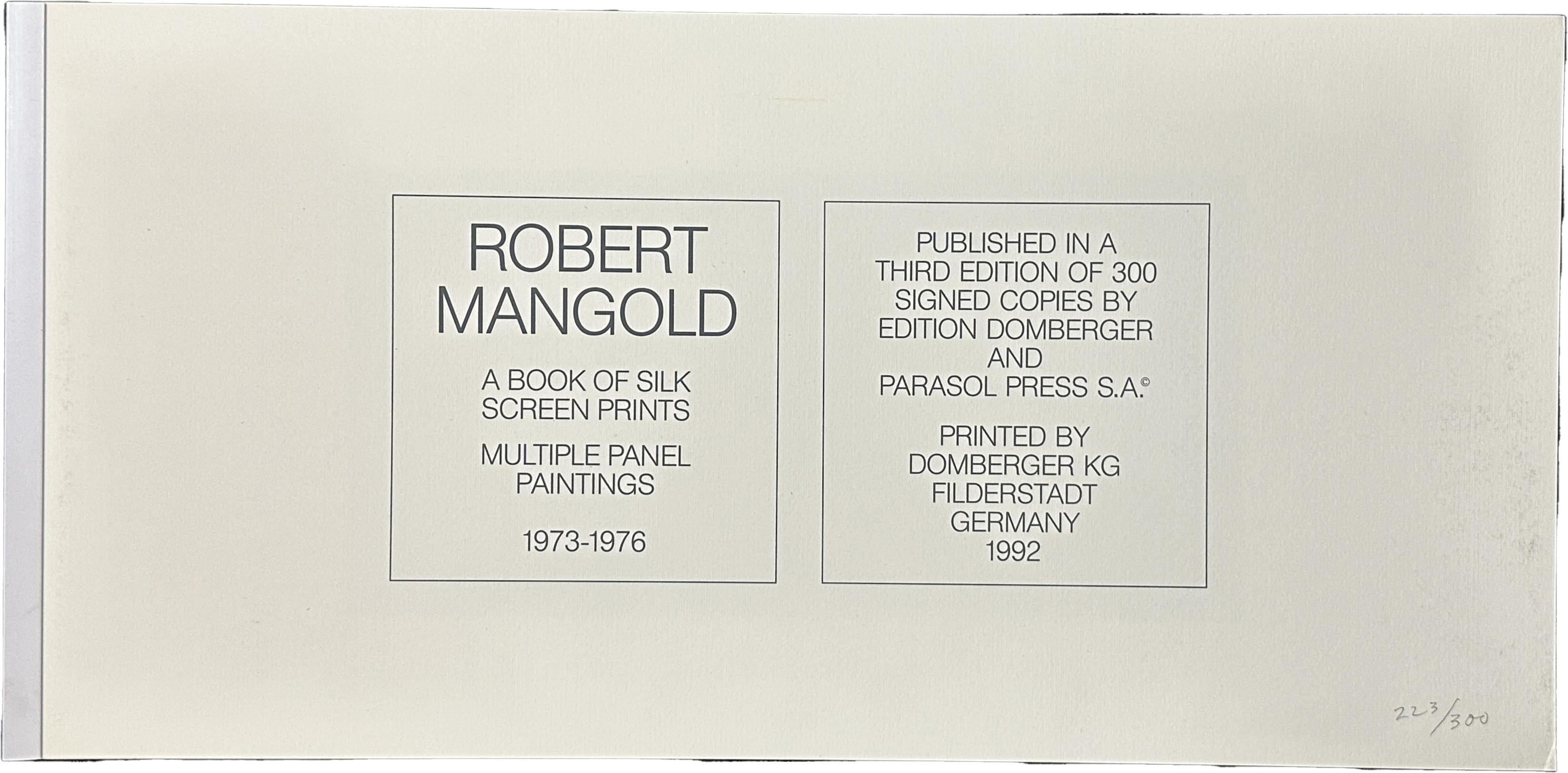 Peintures sur panneaux, 1973-1976 Un livre de sérigraphies 1992 - Print de Robert Mangold