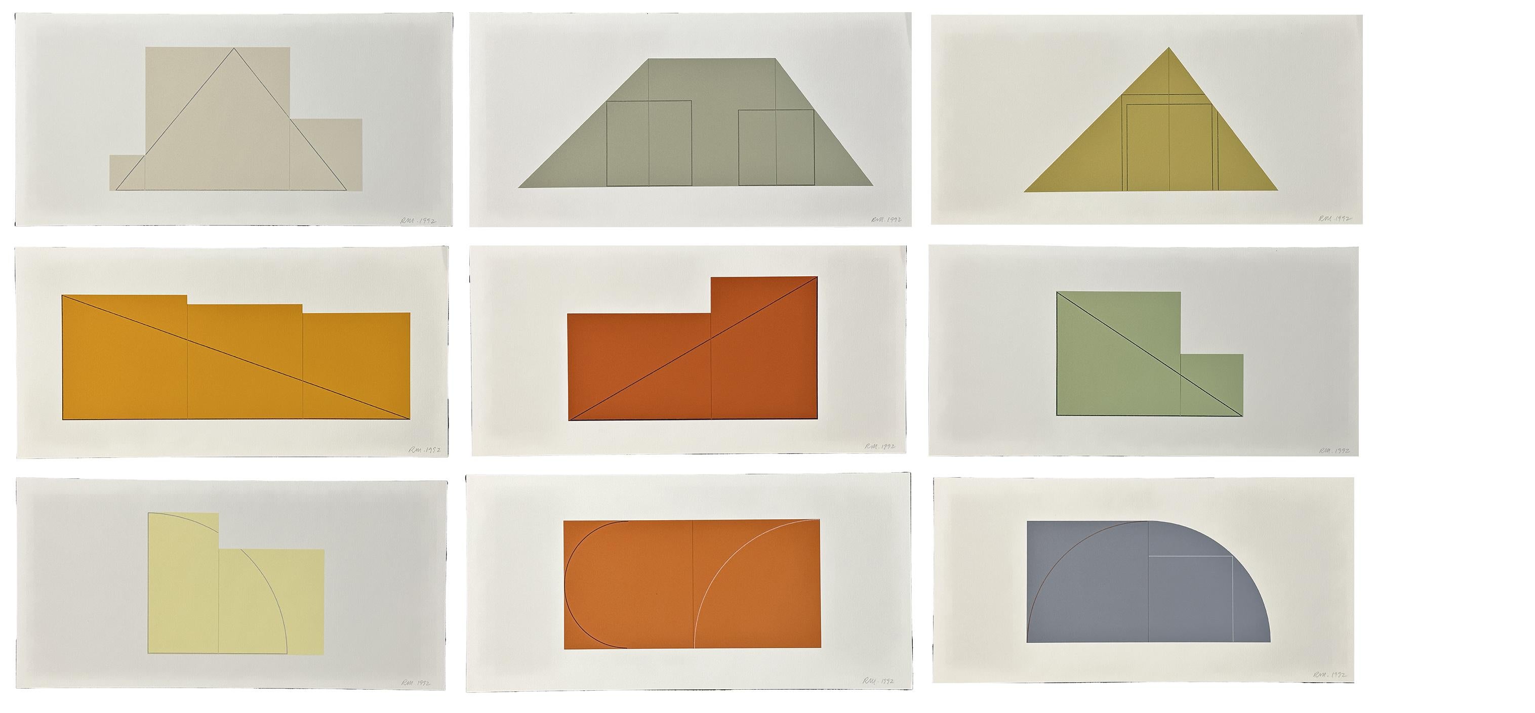Robert Mangold Abstract Print - Panel Paintings, 1973-1976 A book of screen prints 1992