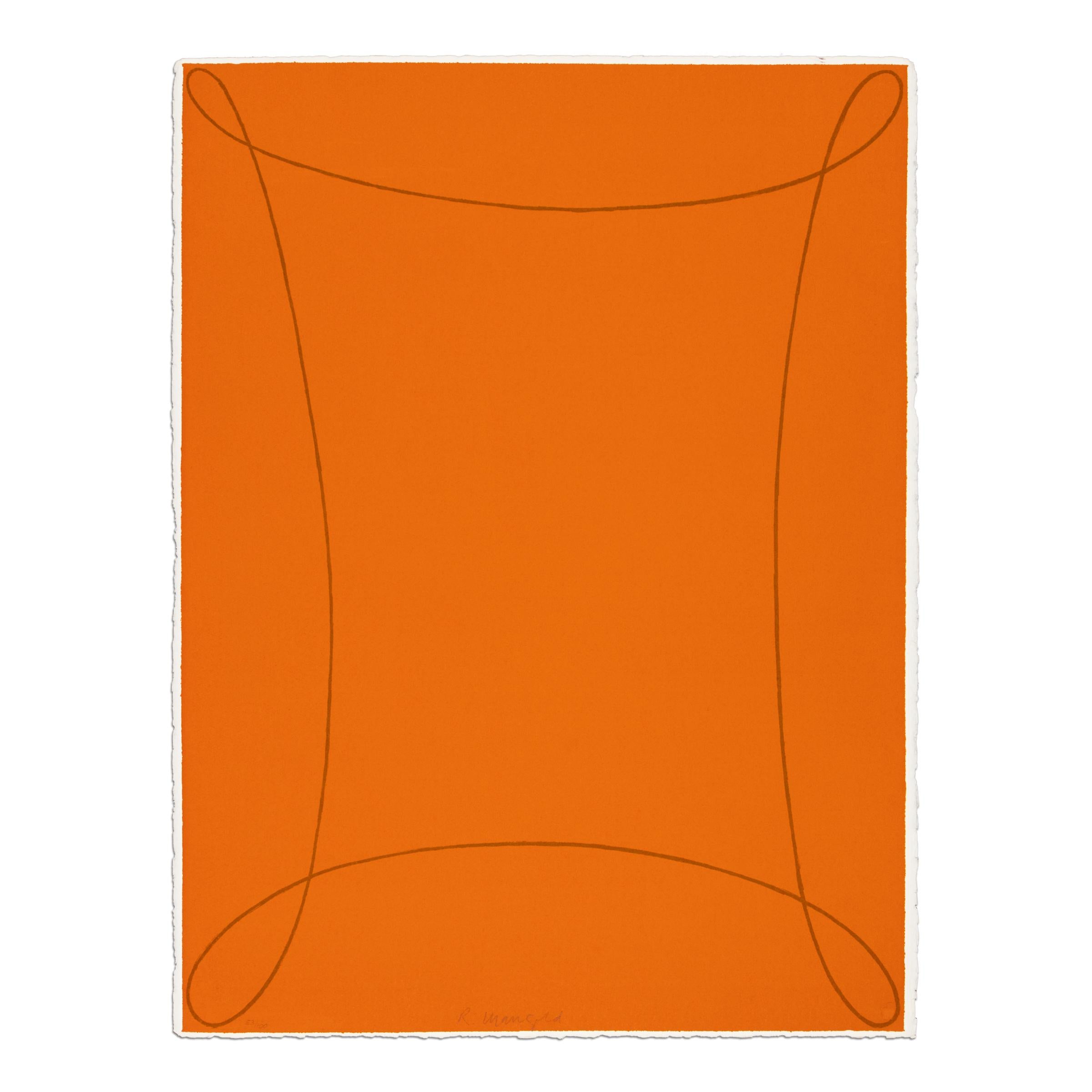 Robert Mangold (estadounidense, nacido en 1937)
Arabesco I (de Colón - En busca de un nuevo mañana), 1992
Soporte: Serigrafía sobre papel Arches Aquarelle con borde decapado
Dimensiones: 76,2 x 57,8 (30 x 22,75 pulg.)
Edición de 100 + 30 AP: Firmada