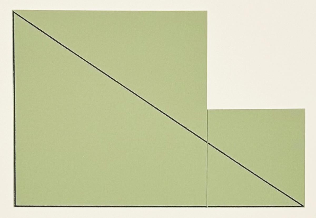 Robert Mangold Minimalist Screenprint, 1992, Signed, Untitled