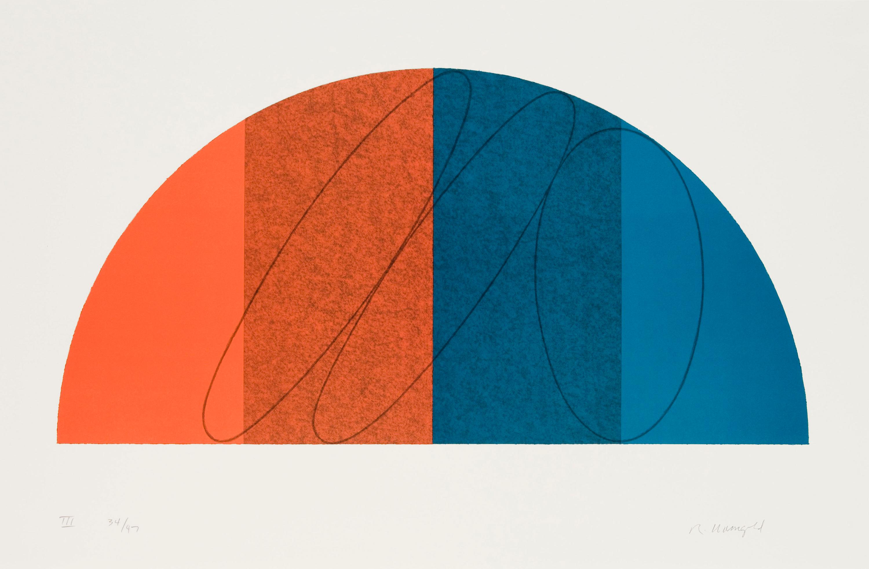 Robert Mangold Abstract Print - Semi-Circle III