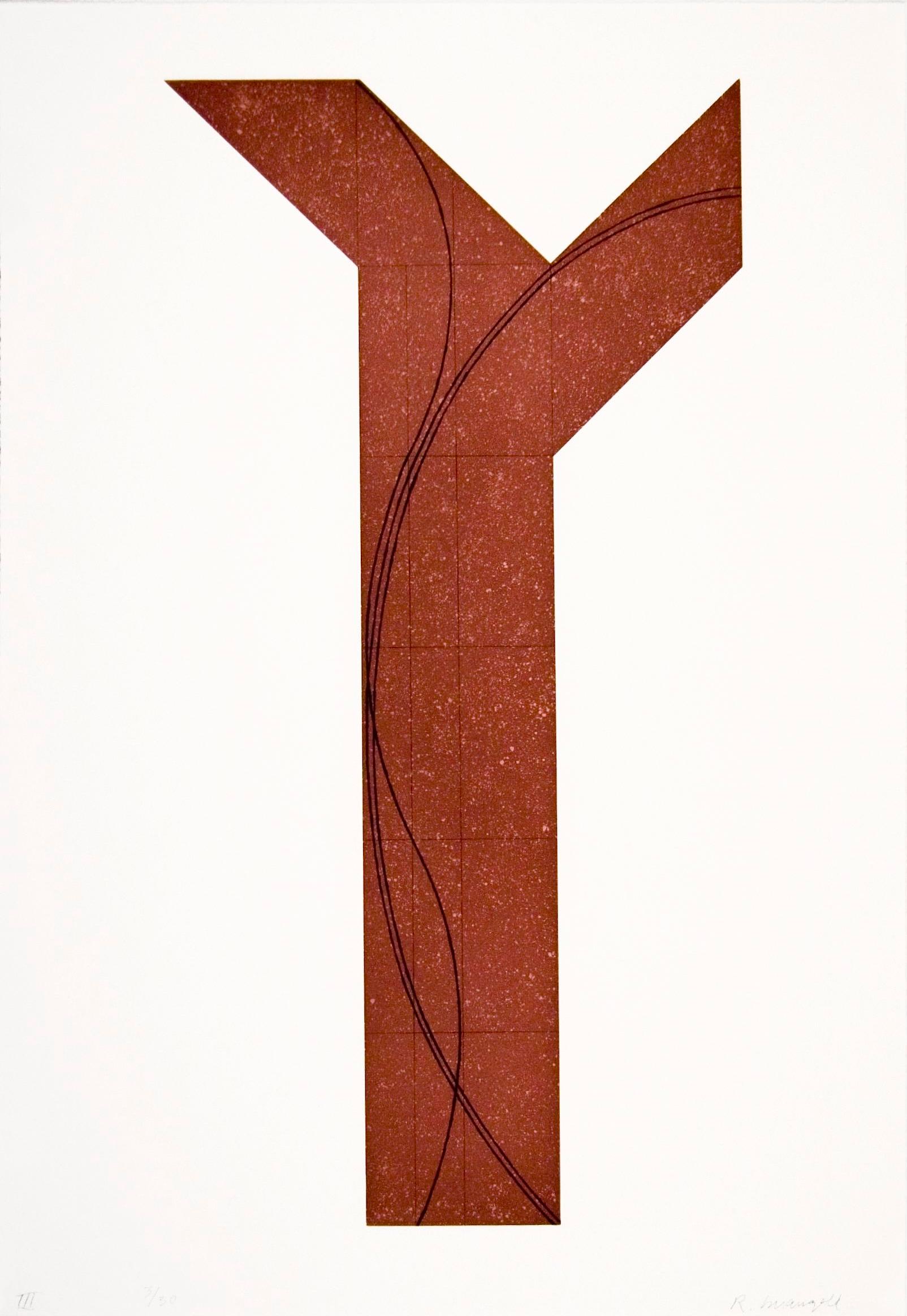 Untitled I, II, III - Beige Abstract Print by Robert Mangold