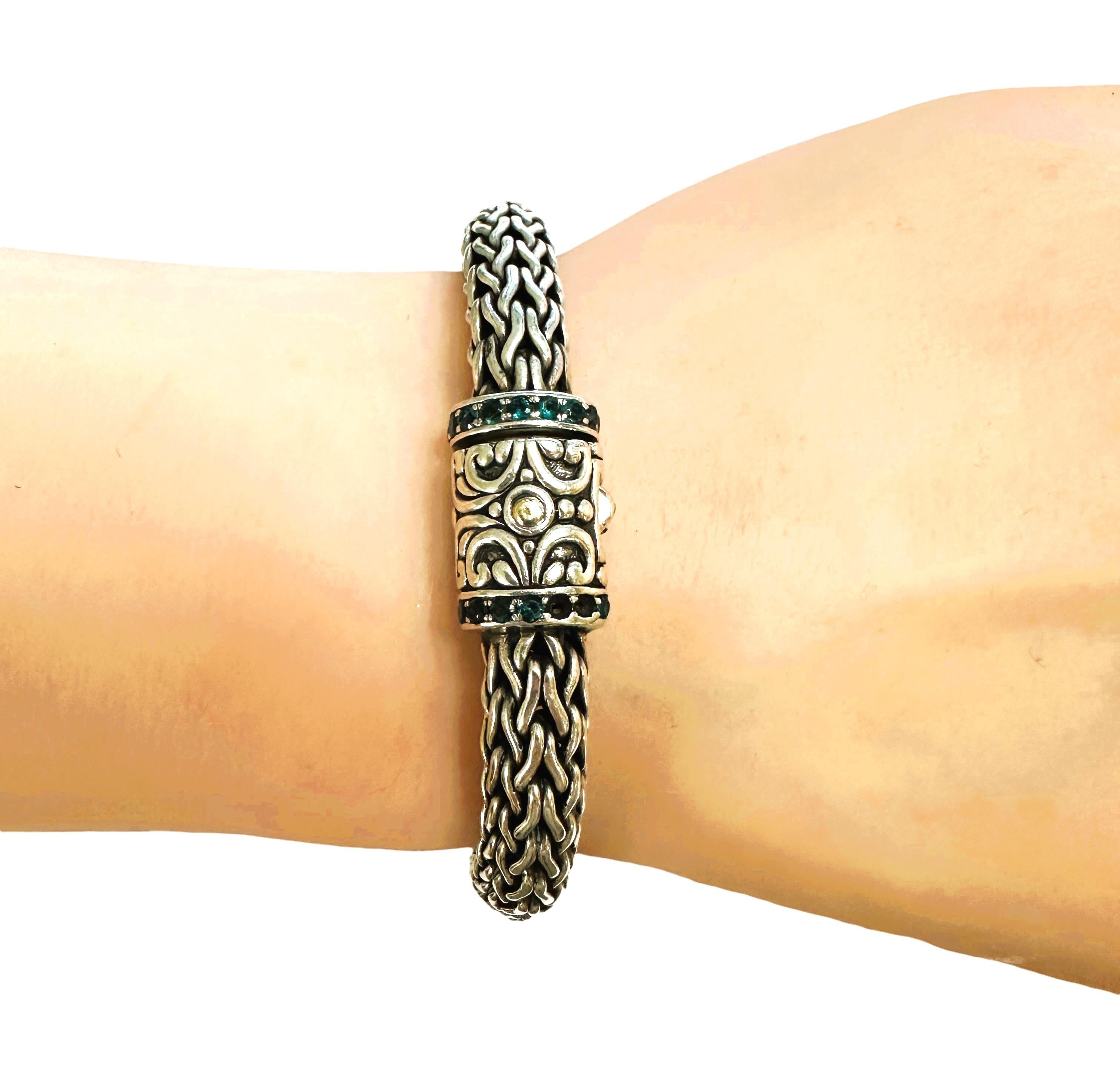Robert Manse Bali Sterling & 18K Gold Accent Chain Bracelet 7.5