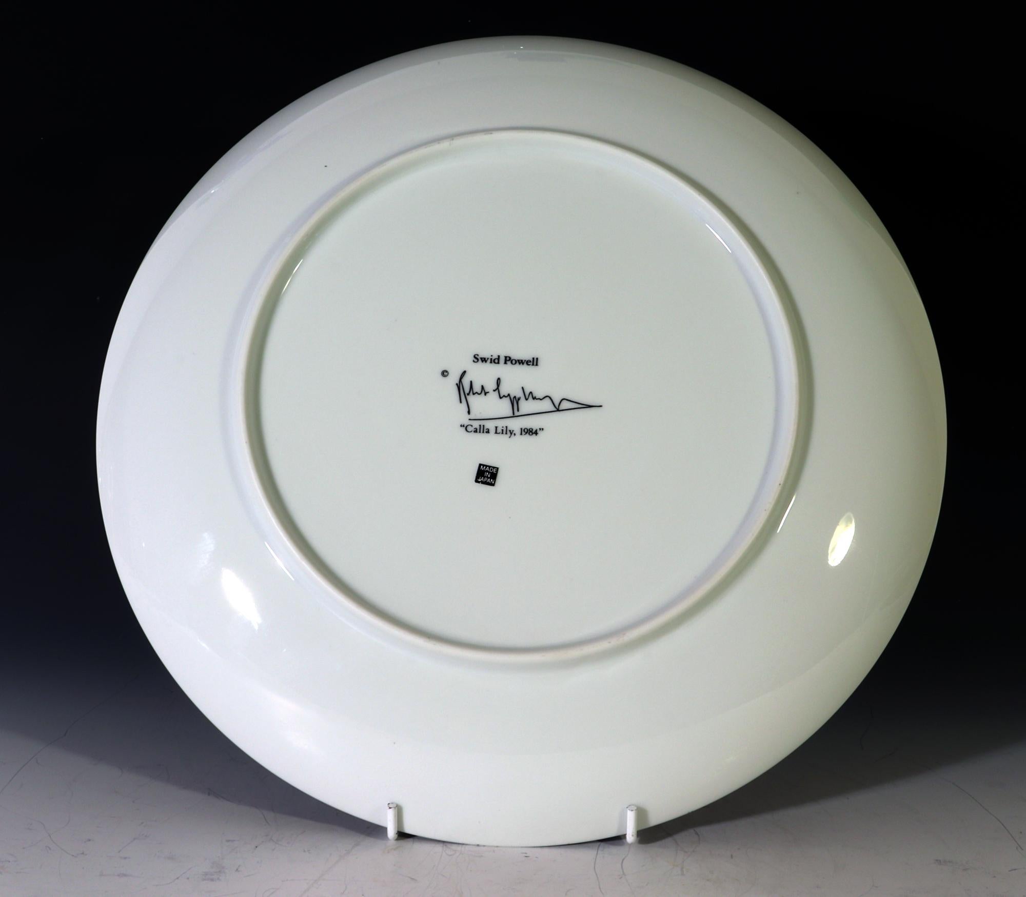 American Robert Mapplethorpe Botanical Porcelain Plate, Calla Lily, 1984 For Sale