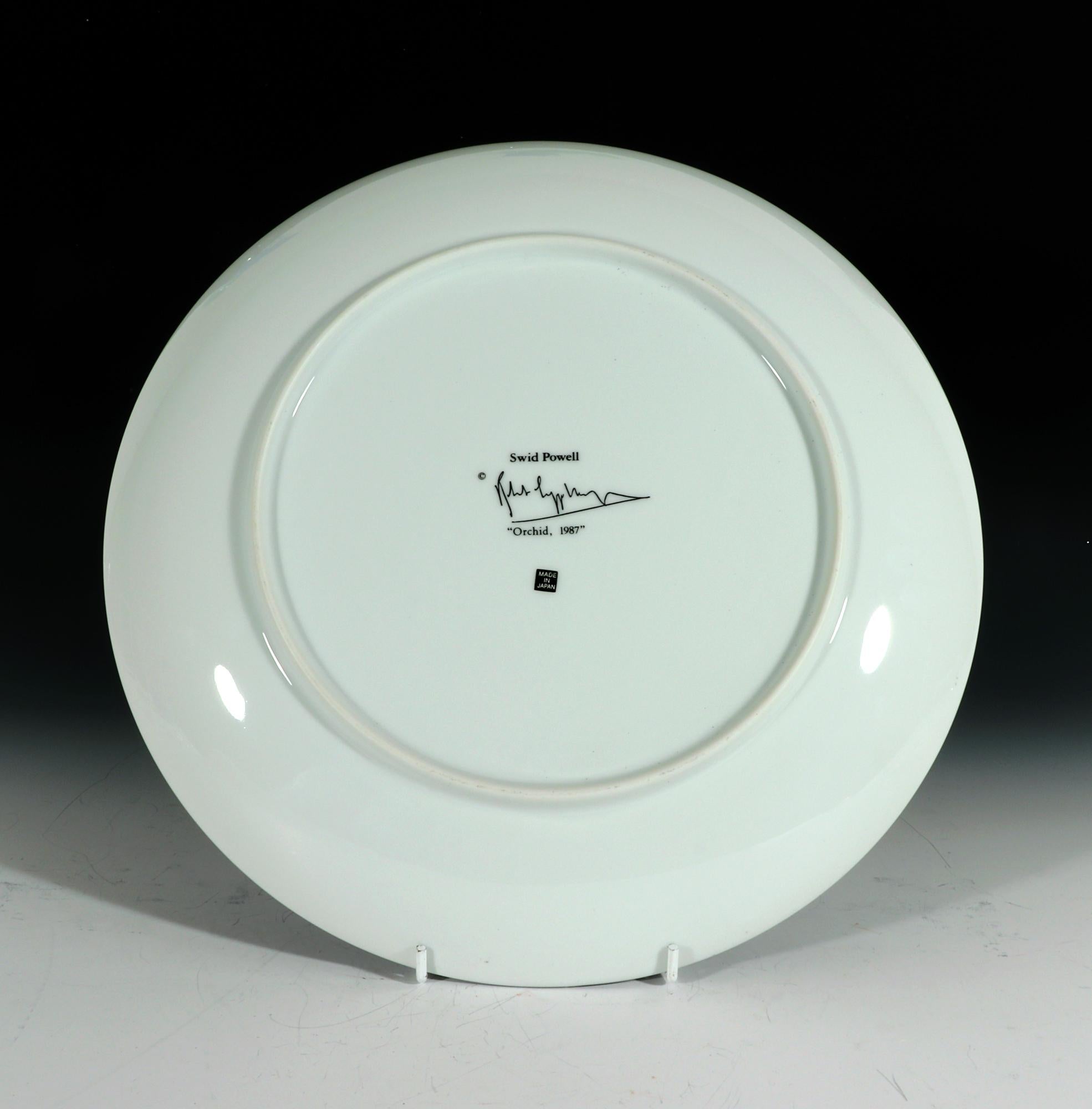 American Robert Mapplethorpe Botanical Porcelain Plate, Orchid, 1987 For Sale
