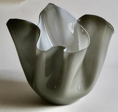 Robert Mapplethorpe's Venini Bianconi Fazzoletto Opaque White & Oyster-Green