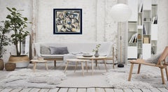 Abstraktes kubistisches Öl auf Karton Gemälde von Robert Marc