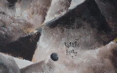 Cubist Composition - Original Oil Painting on Board, Handsigned