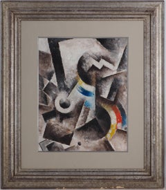 Cubist Composition - Original Oil Painting on Board, Handsigned