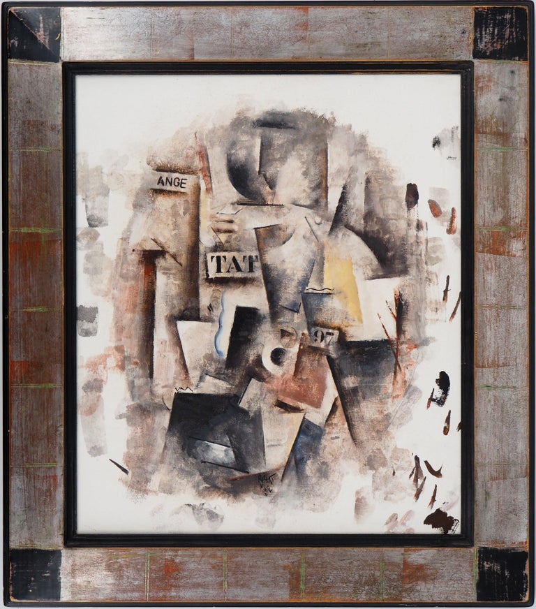 Robert Marc Abstract Painting - Cubist Composition - Original Oil Painting on Canvas, Handsigned