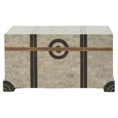 Used Robert Marcius Casa Bique Taupe Grey Tessellated Stone Chest