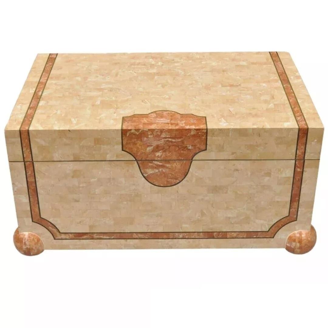 Robert Marcius Casa Bique Tessellated Stone Trunk Box Coffee Table Chest For Sale 3