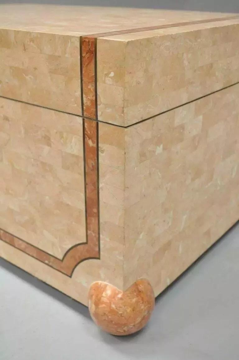 Unknown Robert Marcius Casa Bique Tessellated Stone Trunk Box Coffee Table Chest For Sale