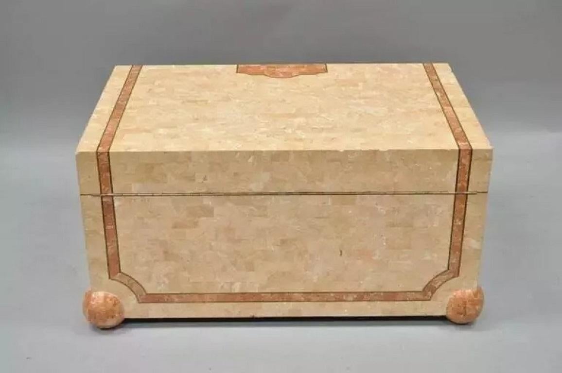 Robert Marcius Casa Bique Tessellated Stone Trunk Box Coffee Table Chest For Sale 1