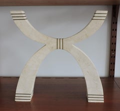 Robert Marcius for Casa Bique Tessellated Stone and Brass Candleholder