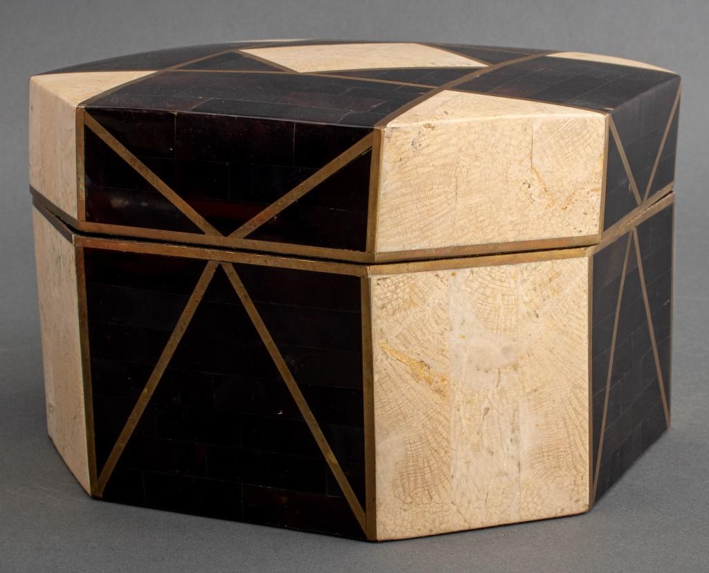 Robert Marcius x Casa Bique Tessellated Stone Box In Good Condition For Sale In New York, NY
