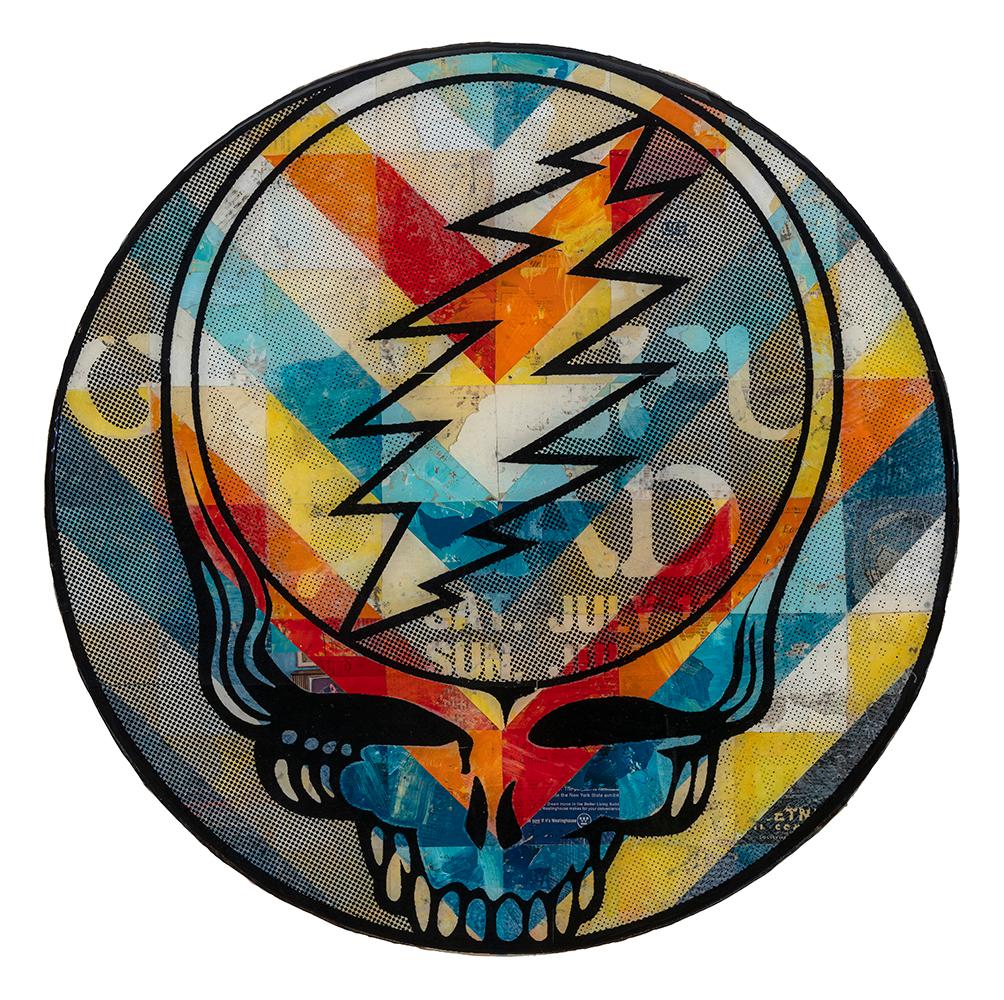 Toter Schädel – Mixed Media Art von Robert Mars