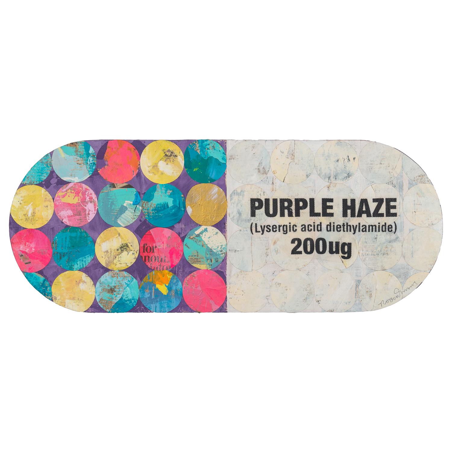 Purple Haze (as sung by Jimi Hendrix) - Mixed Media Art by Robert Mars