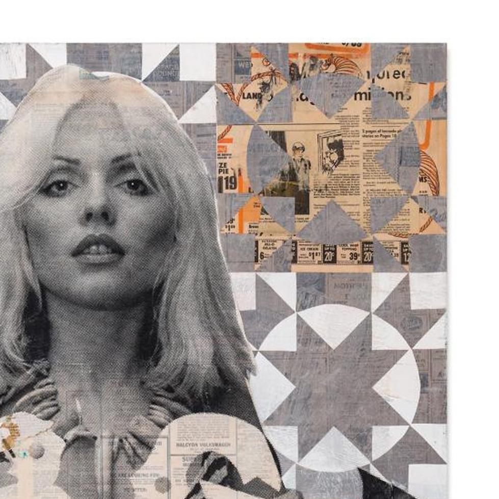 Robert Mars, Mixed Media auf Tafel, OUT OF STEP WITH THE WORLD (Debbie Harry) im Angebot 2