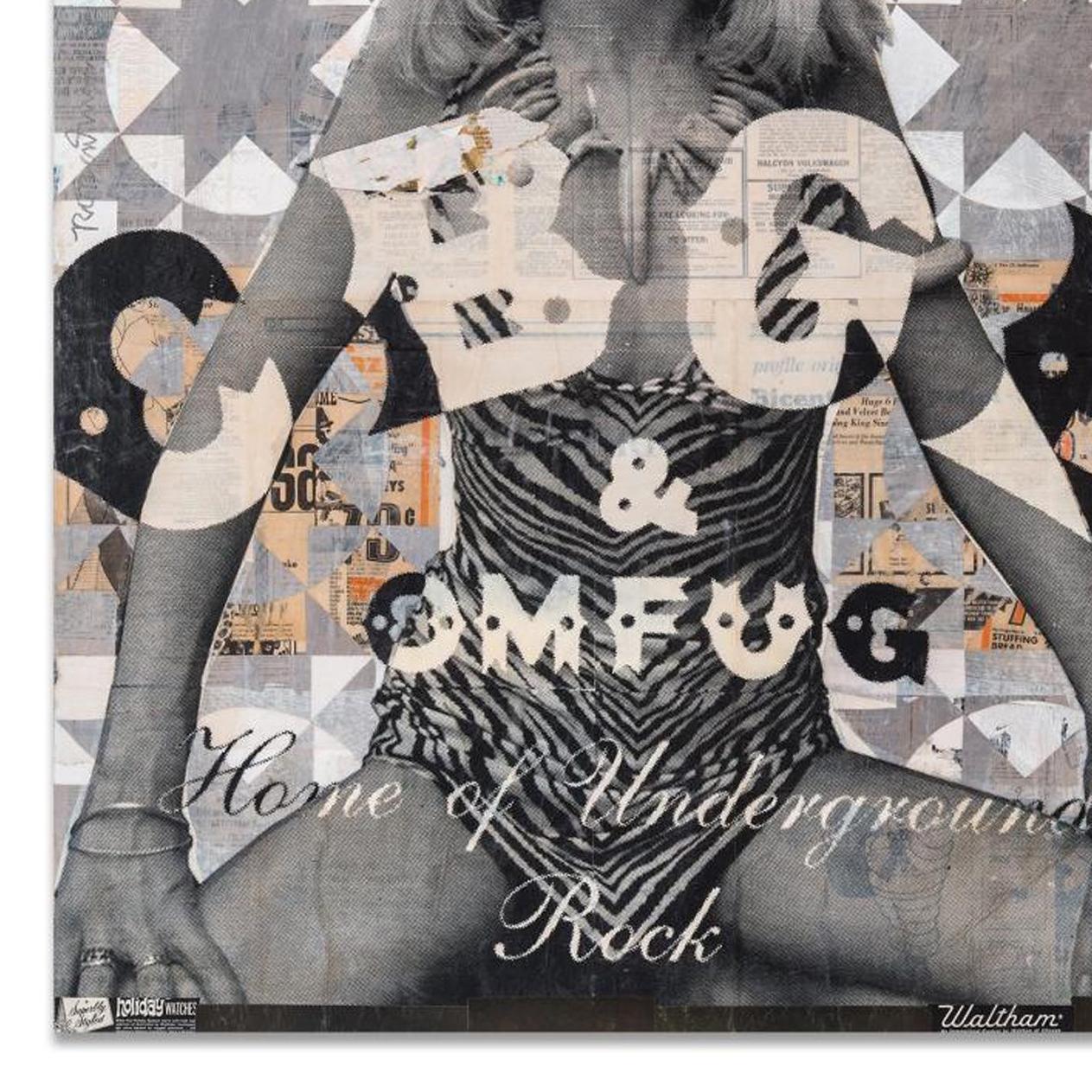 Robert Mars, Mixed Media auf Tafel, OUT OF STEP WITH THE WORLD (Debbie Harry) im Angebot 3