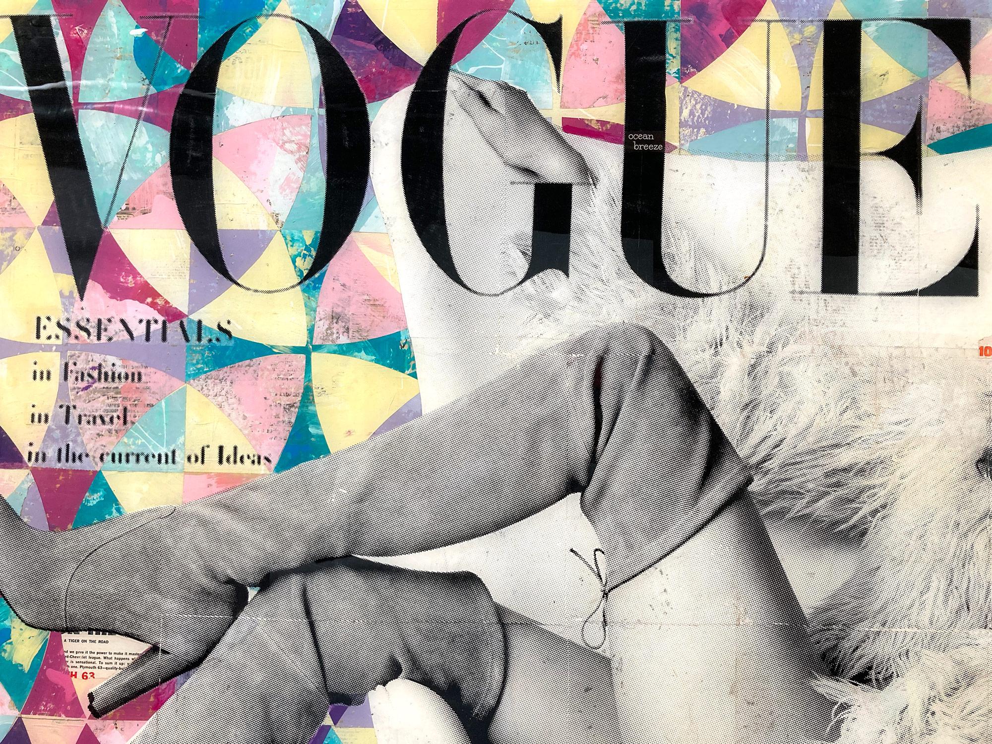 „Fell For You“ Kate Moss mit Stuart Weitzman, Collage-Komposition auf Tafelplatte im Angebot 4