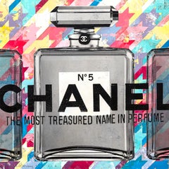 "Moments I Would Never Trade" CHANEL N°5 Perfume Collage Painting on Panel Board