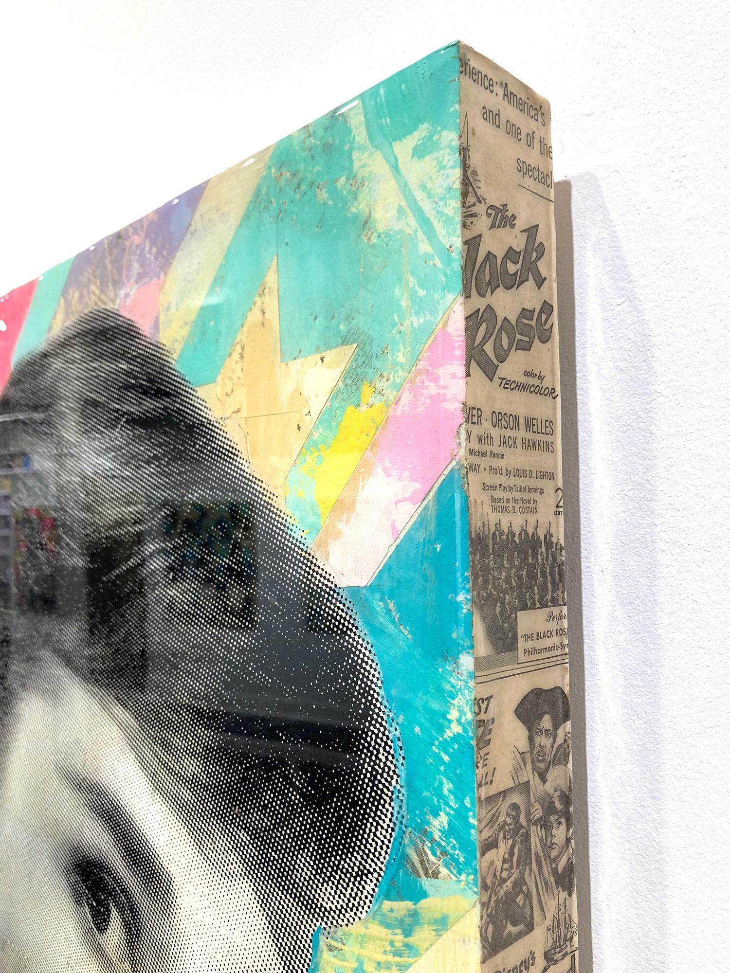 „Truth Be Told“ Audrey Hepburn, Collage-Kompositionsgemälde auf Tafelplatte im Angebot 7